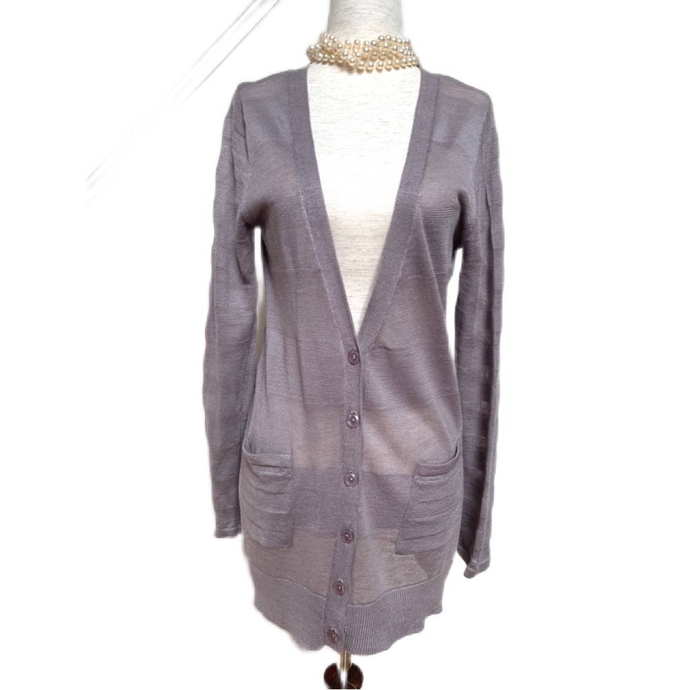 Olive & Oak semisheer light V-neck cardigan, NWT, L